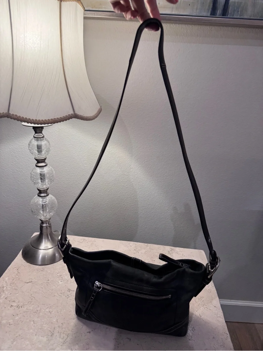 Vintage Coach Black Leather Shoulder Bag F10939 Y2K Soft Leather